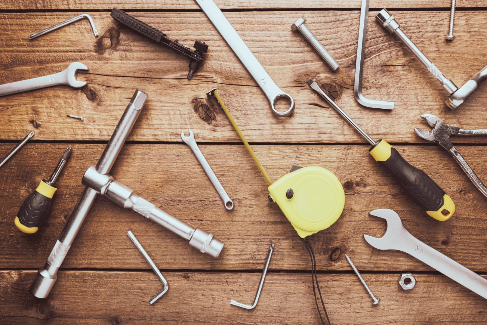 Essential tools for a DIY project.